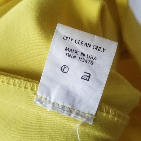 Yigal Azrouel Yellow Geometric Zipper Dress Size 6 - Picture 9 of 11